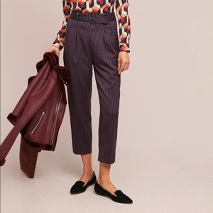 Anthropologie Cartonnier Striped Linework Trousers